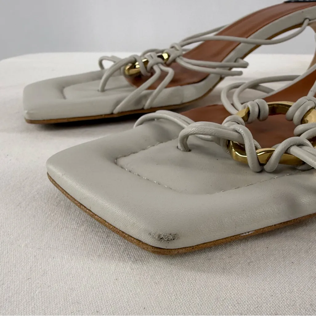 Angel‎ Alarcon Square Toe Strappy Kitten Heel Sandals in Light Blue Size 9 - Image 4