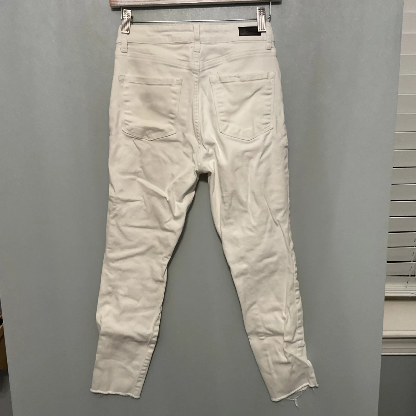 STS BLUE Brie High Rise Crop Skinny Jeans White Button Fly Size 27 - Image 2