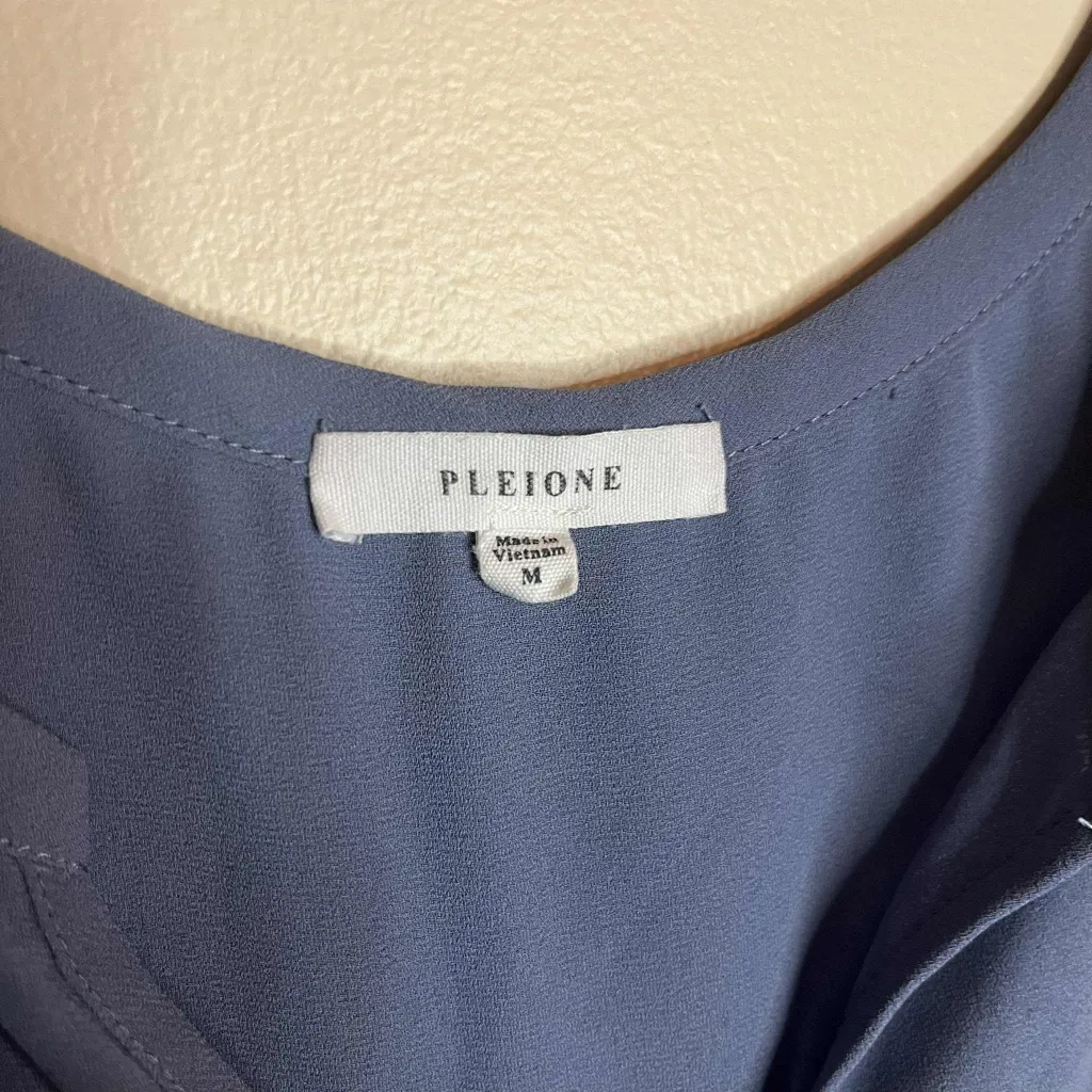 Pleione Nordstrom Rack Blue Sleeveless Light Weight Blouse - Image 3
