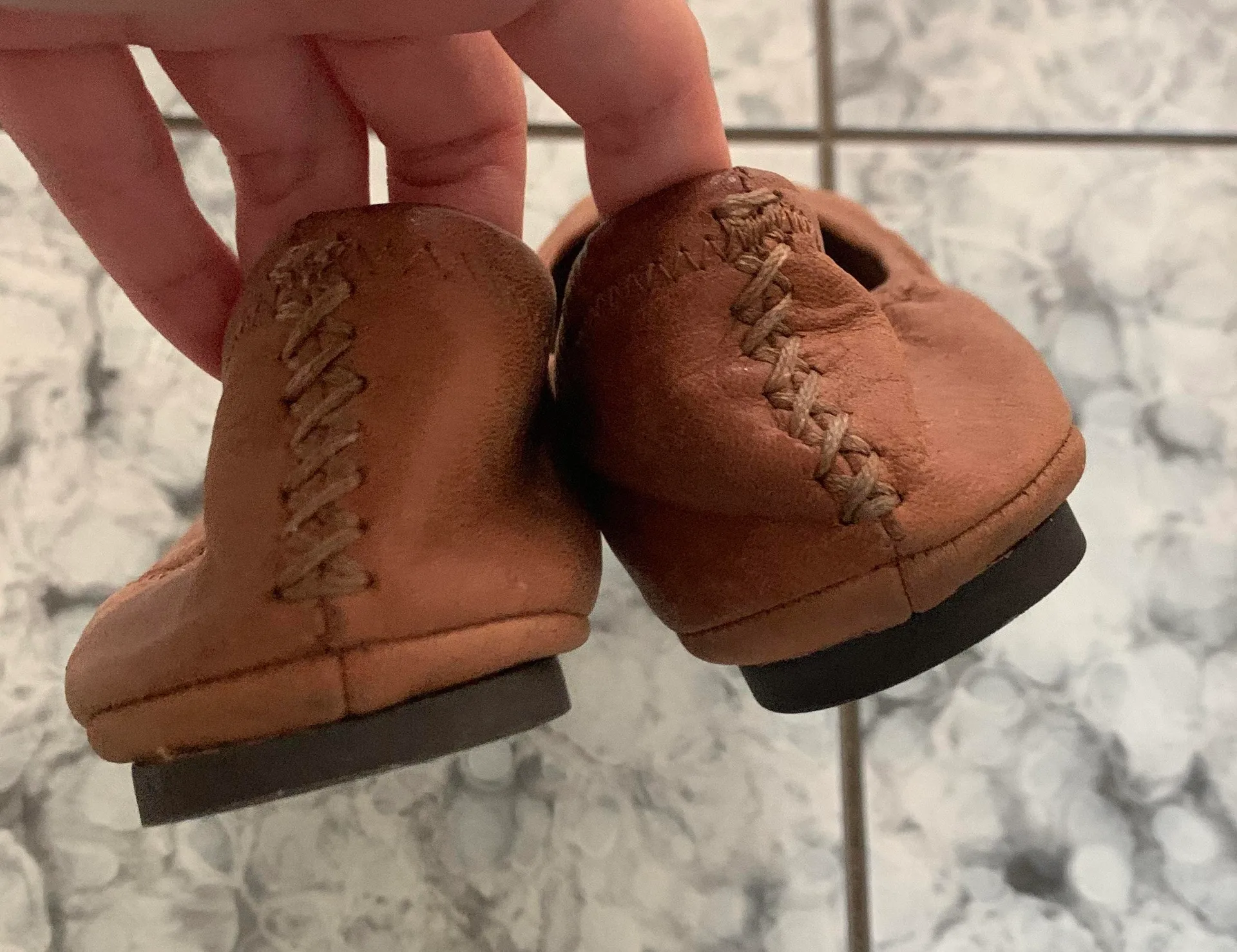 Elysia Round Toe Cognac Leather Flats - Image 3