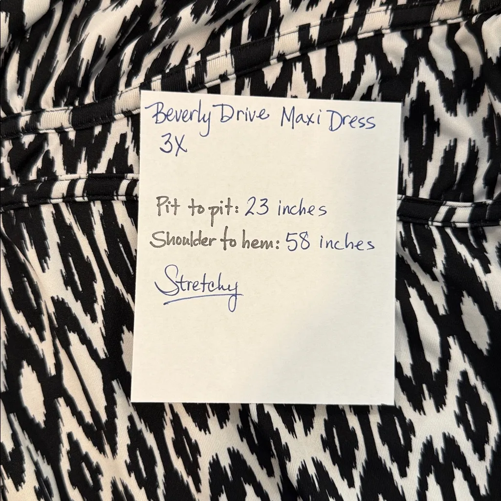 Beverly Drive 3X Maxi Sun Dress Black - Image 5