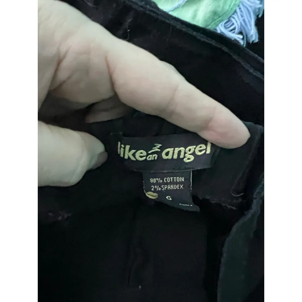 Like an Angel Black Cargo Pants Size S | Y2K Goth Rave Emo Strap Pants - Image 8