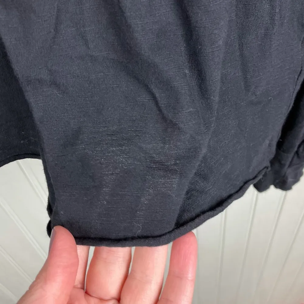 LNA Rainbow Stripe Trim Long Sleeve Black Top - Image 6