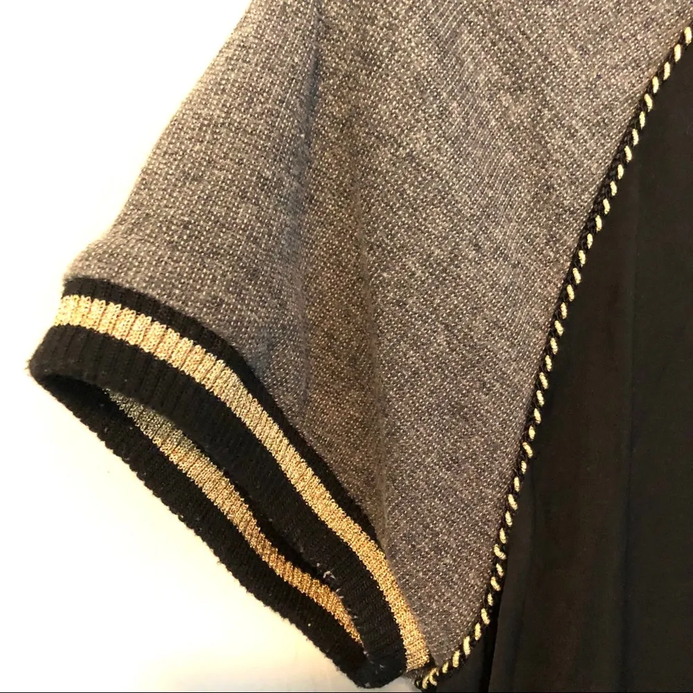 Metallic Ribbed Short Sleeve Top... Great for New Orleans Saints Games - Image 2