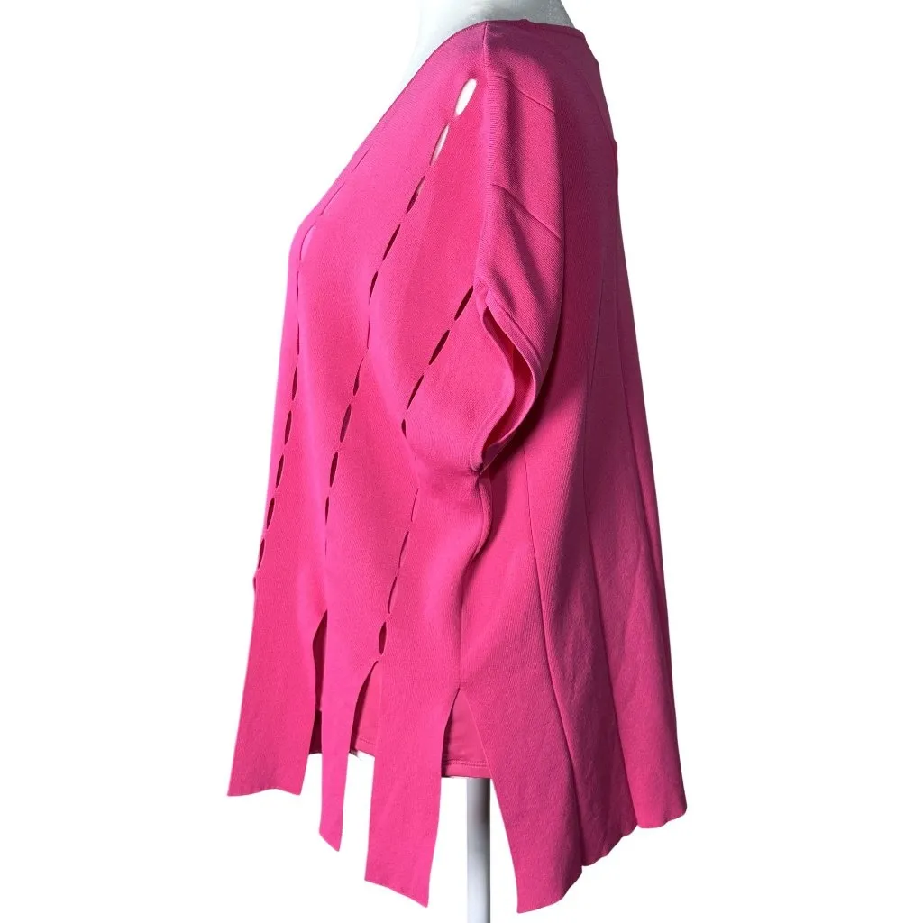 NWOT Joseph Ribkoff Womens Top M Pink Short Sleeve Sweater Set OG Price $215 - Image 4