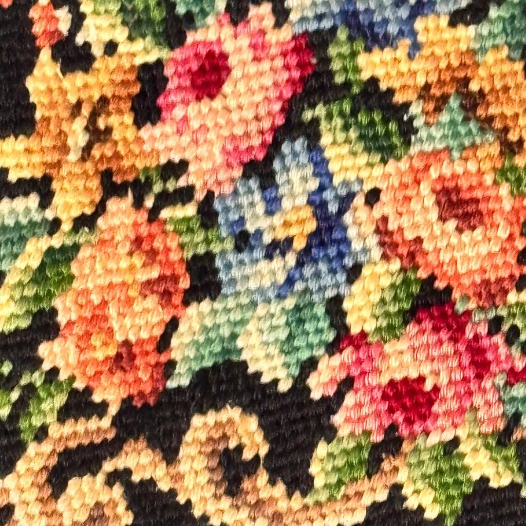 Floral Embroidered Black‎ Handbag Black - Image 2