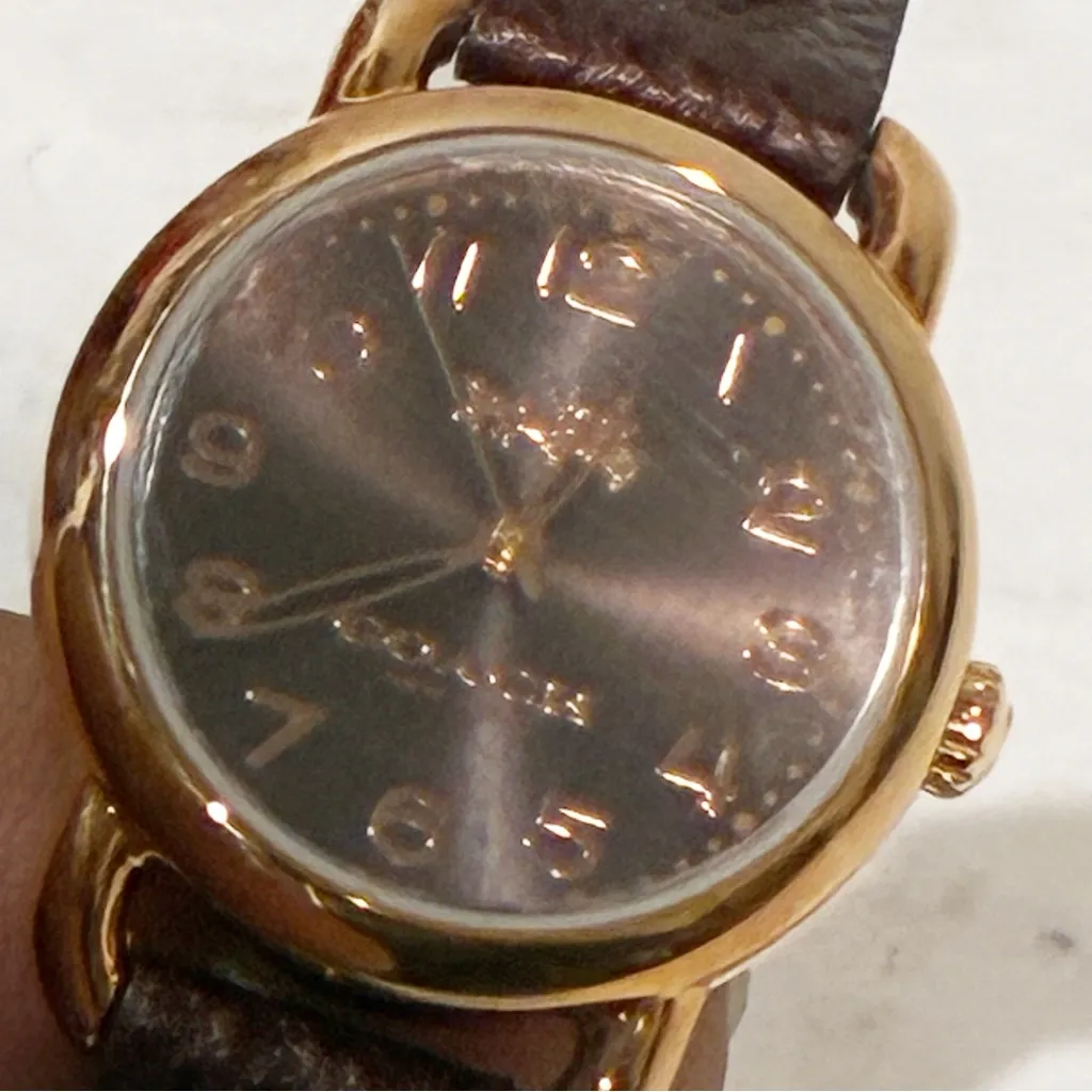 Coach Delancey Metallic Rose Gold‎ Plated Grommet Watch NEW - Image 2
