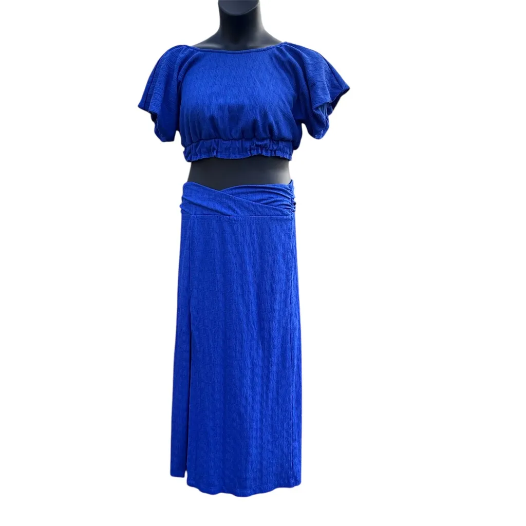 Free People Women's Tovah Cropped Top & Maxi Skirt Set size Small - Image 2