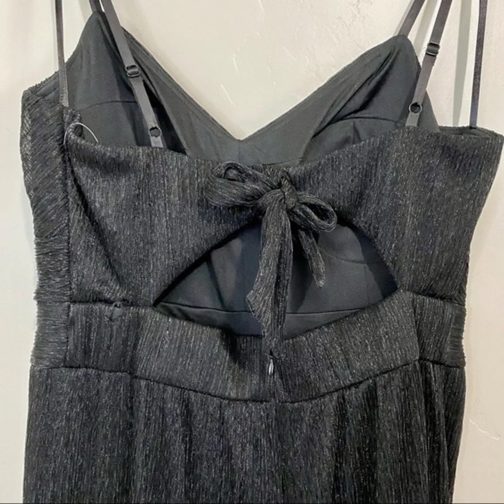Eliza J  Women’s Spaghetti Strap Sparkly Jumpsuit w/ Bow Black Size 14 NWT FLAW - Image 32