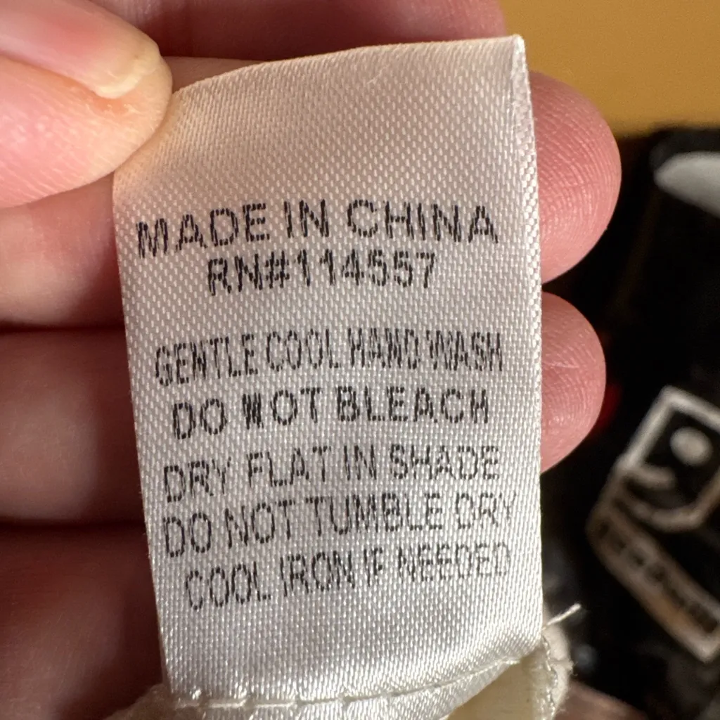 NWT THML Embroidered Boho Peasant Top Natural White Size Large | Linen Blend - Image 9