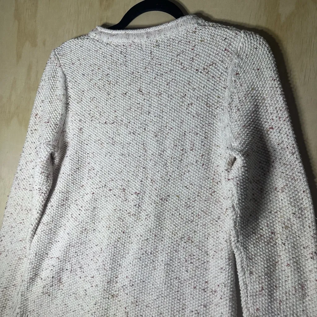 LL Bean Women’s Crewneck Pullover Sweater Henley Size Small White - Image 9