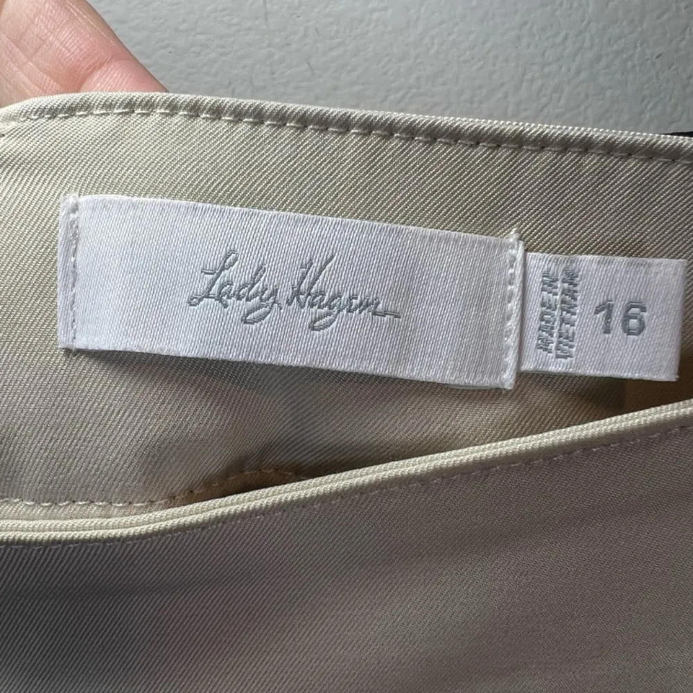 Lady Hagen Performance Skort Skirt Beige Lined Stretch Ribbon Pockets Women's 16 - Image 8