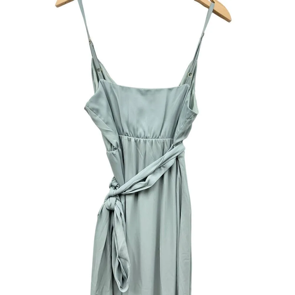Show Me Your Mumu Liz Maxi Dress in Silver Sage Crisp size Large - Image 4