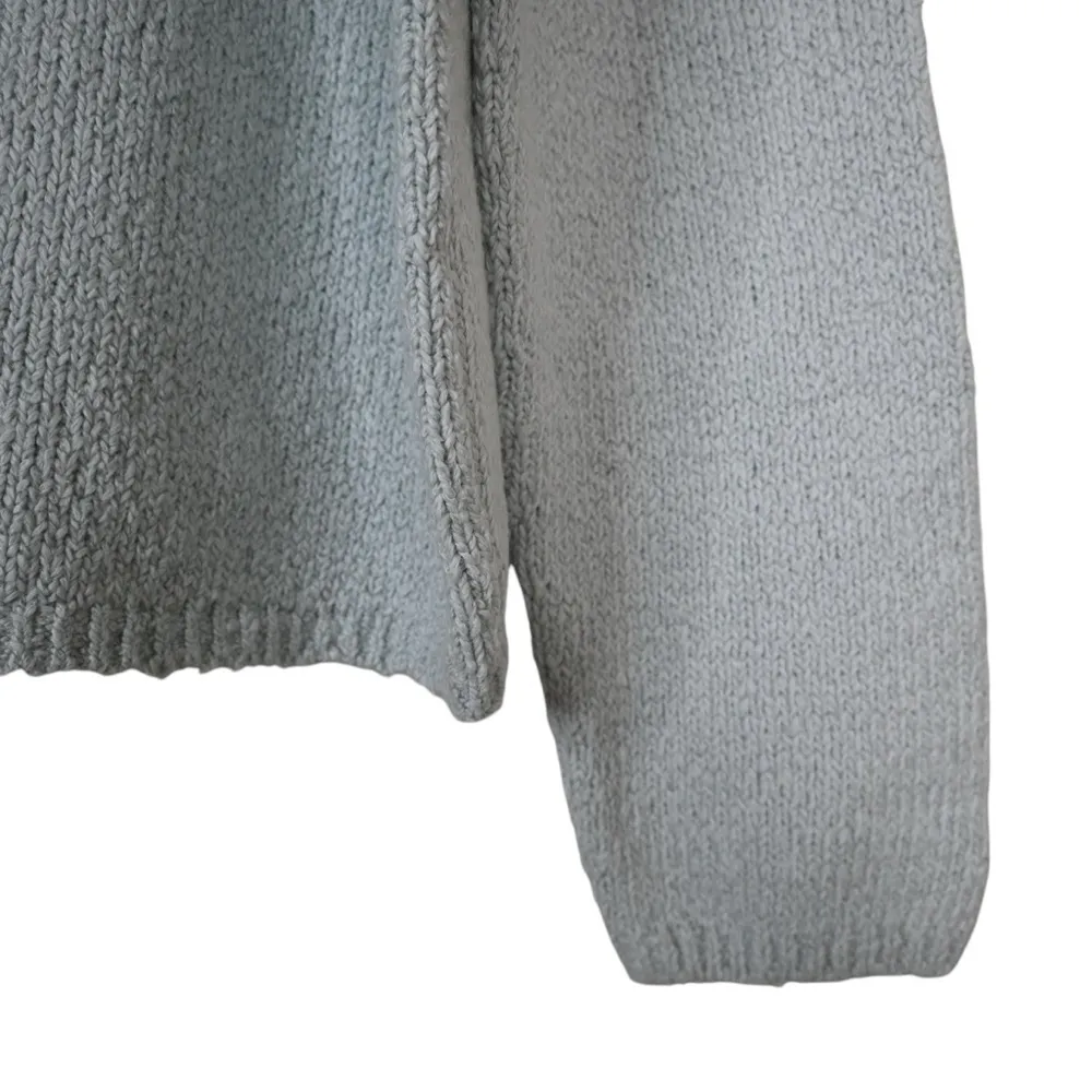 Vince Womens 1X Crewneck Organic Cotton Blend Pebbled Sweater in Mint NEW - Image 7
