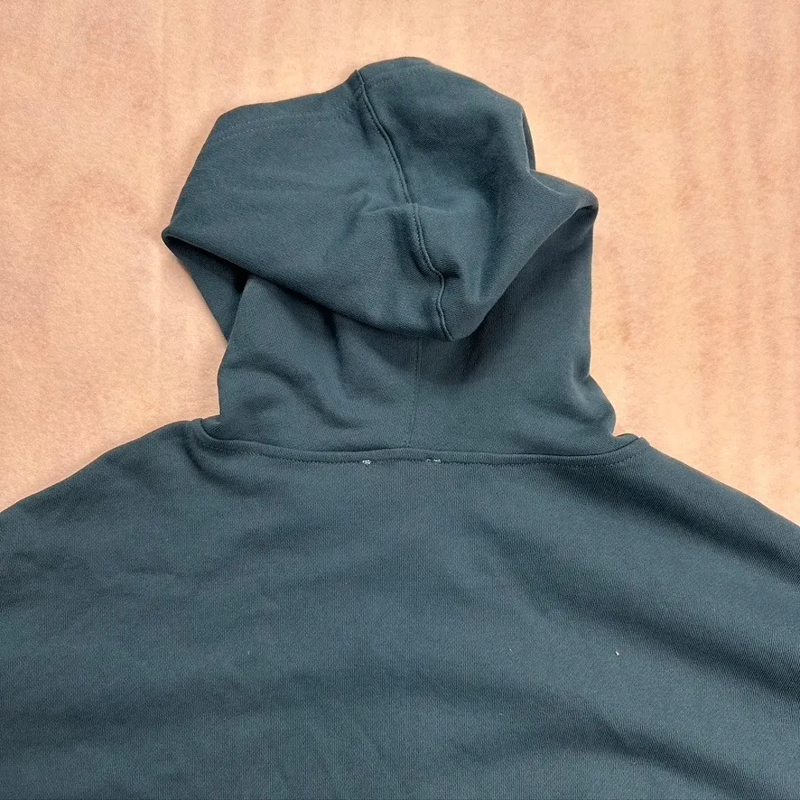 AEMI+CO Teal Blue Long Sleeve Cotton‎ Henley Hoodie Sweatshirt Women's Medium Size undefined - Image 9