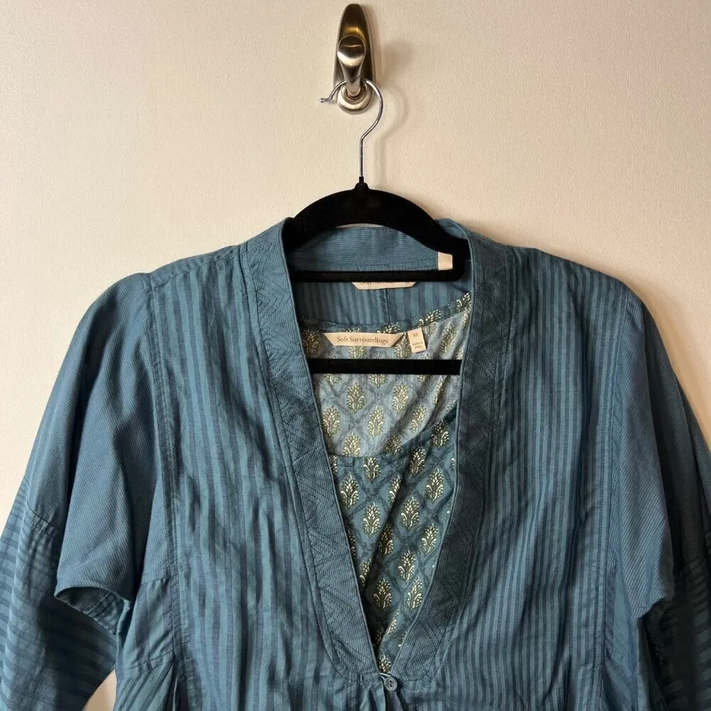 Soft Surroundings  2 piece blue‎ top women’s size XS - Image 3