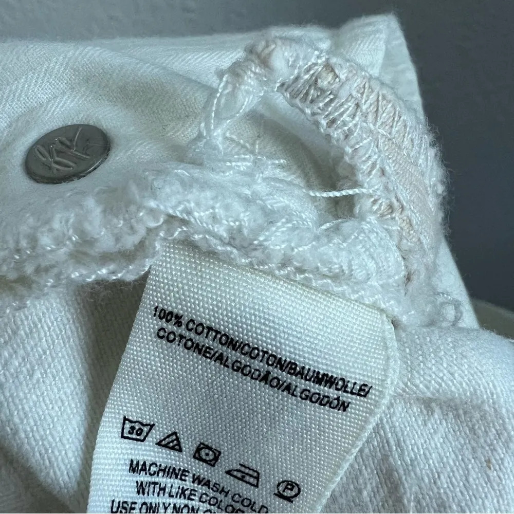 NWT Free People We the Free Patched Up Ivory Skirt Denim Neutral Boho 28 - Image 4