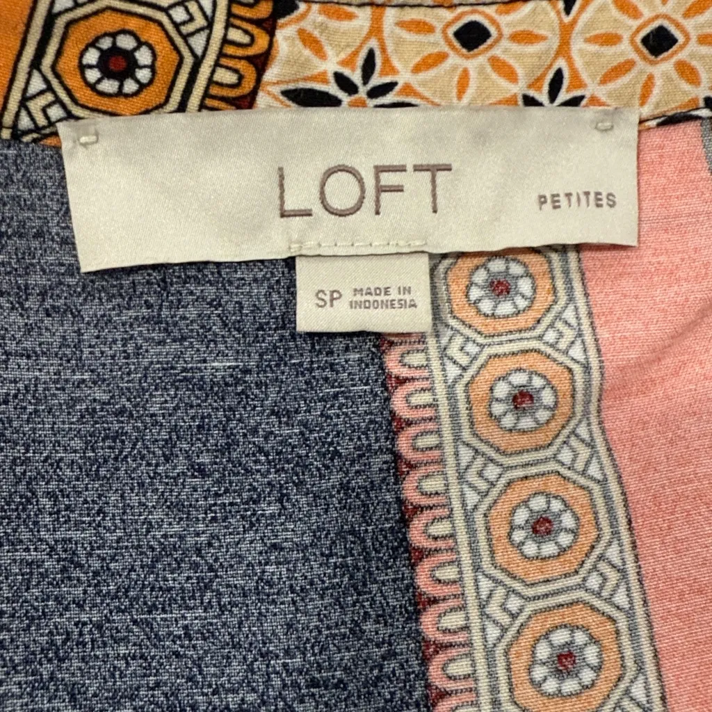 Loft Petite NWOT Foulard Button Tiered Swing Dress size SP - Image 6