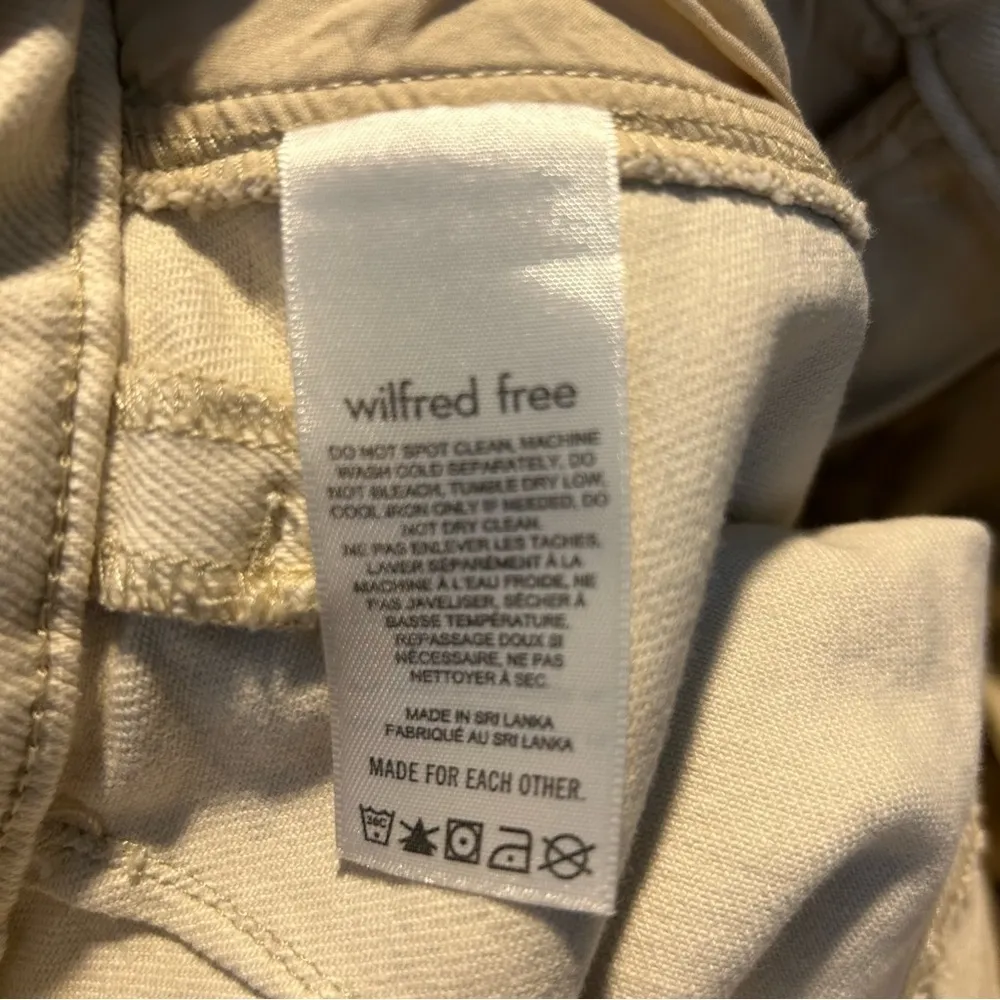 Wilfred Aritzia Cream Modern Cargo Utility Denim Pants Size 4 - Image 15