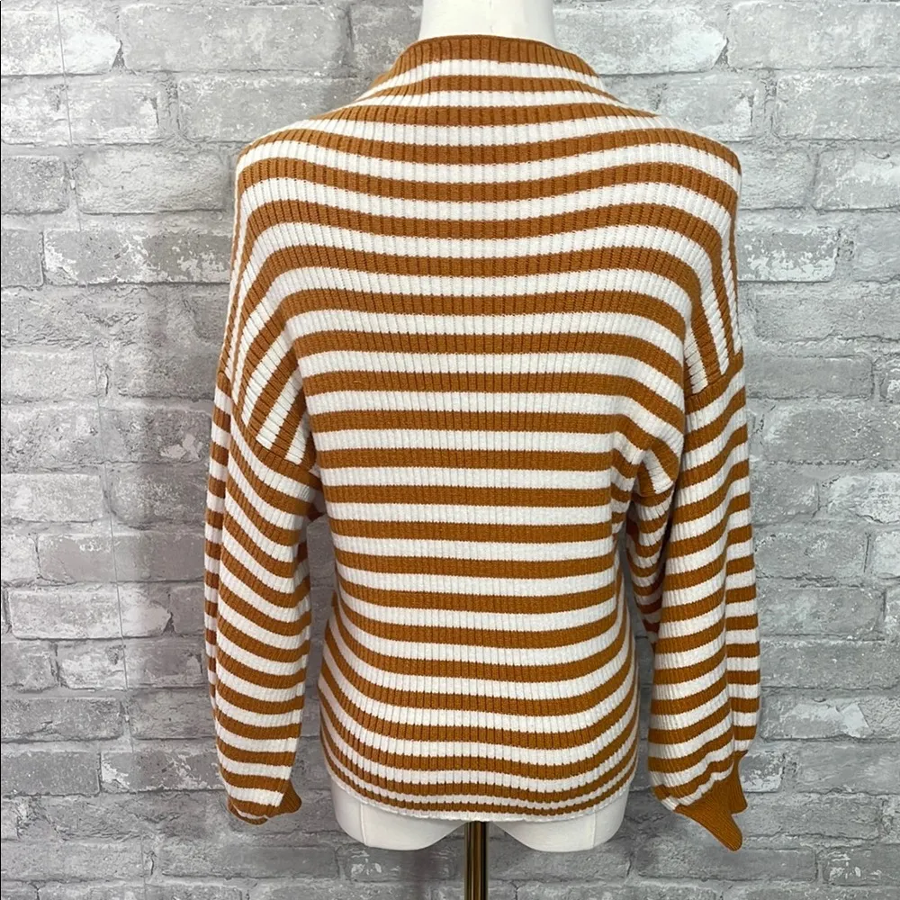 Line & Dot Marigold Mockneck Stripe Sweater - Image 4