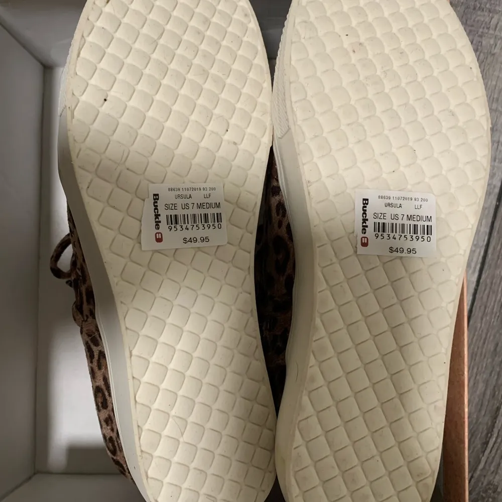 NWT Buckle Leopard Wedge Shoe - Image 3