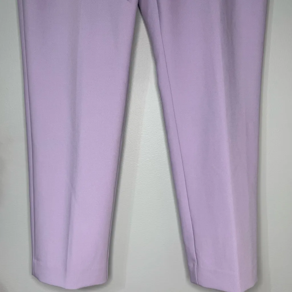 LOFT Marisa Slim Tie Waist Ankle Pant Dress Pants Lavender Size 12 - Image 6
