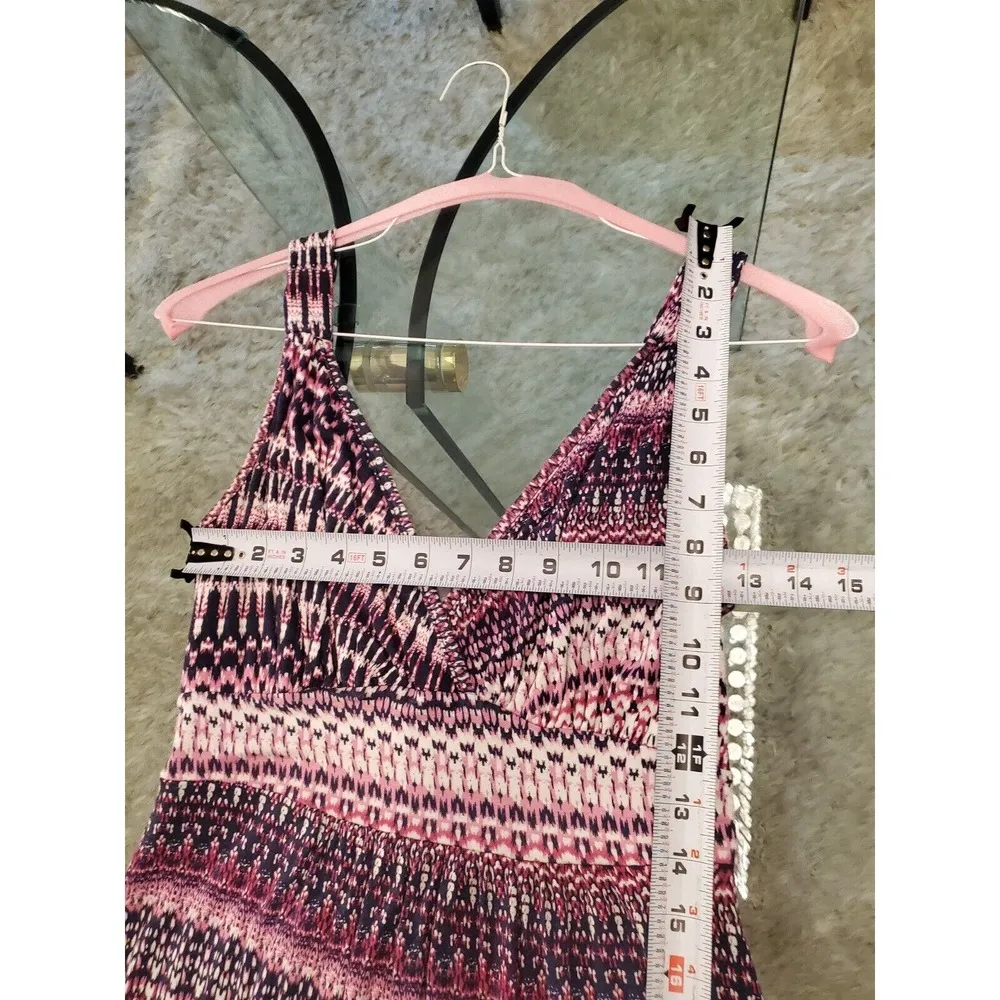 Love Appella Women's Multicolor Rayon V-Neck Sleeveless Casual Long Maxi Dress S - Image 10