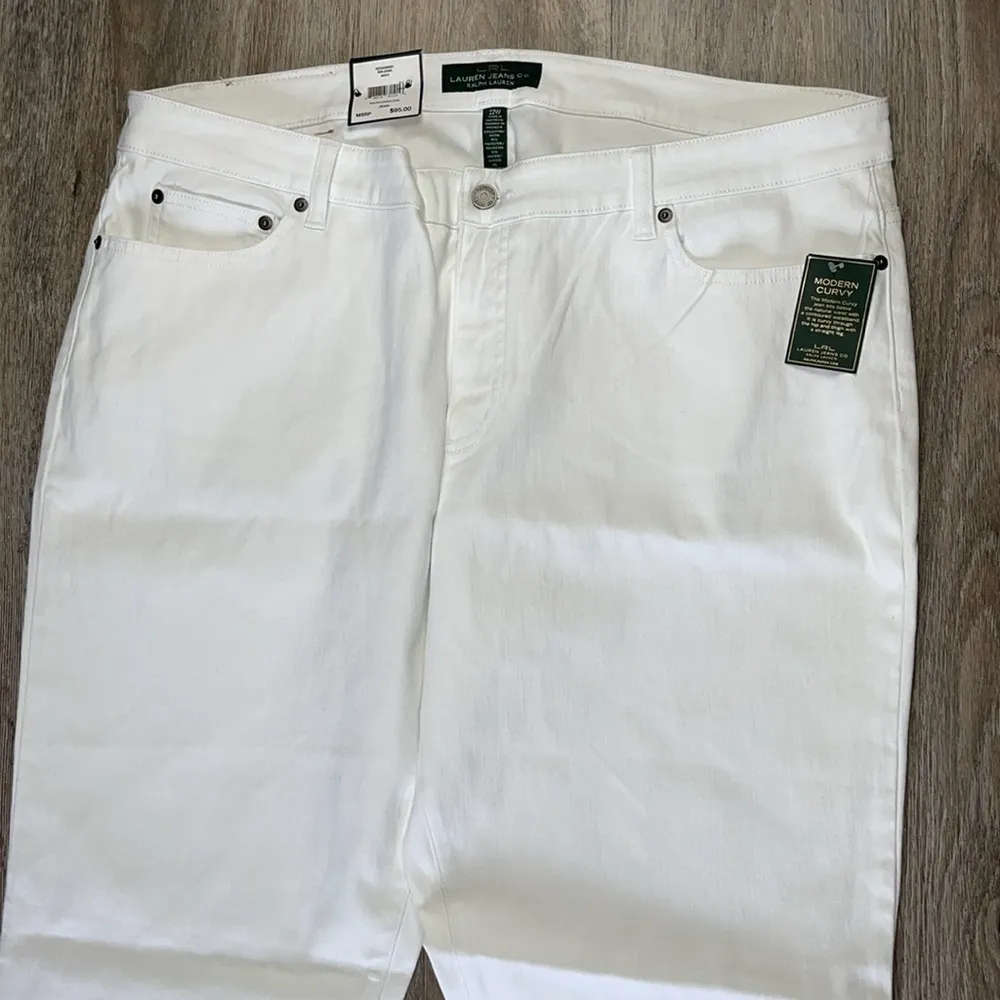 Lauren Ralph Lauren Modern Curvy Straight Leg Slimming Jeans Size 22W White - Image 10