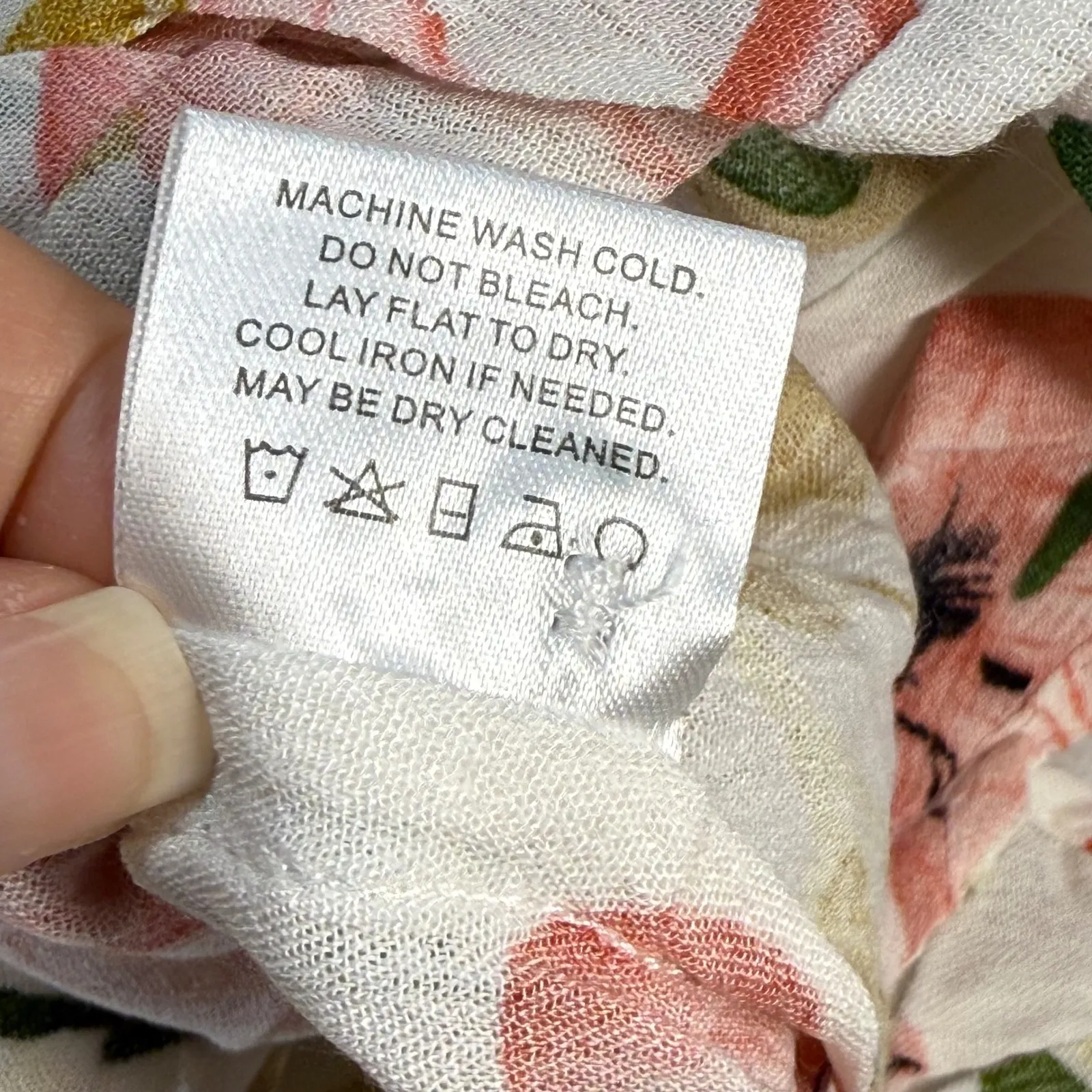 Vacate Anthropologie Floral Button Down Top Blouse Long Sleeve Pink Casual Sz S - Image 9