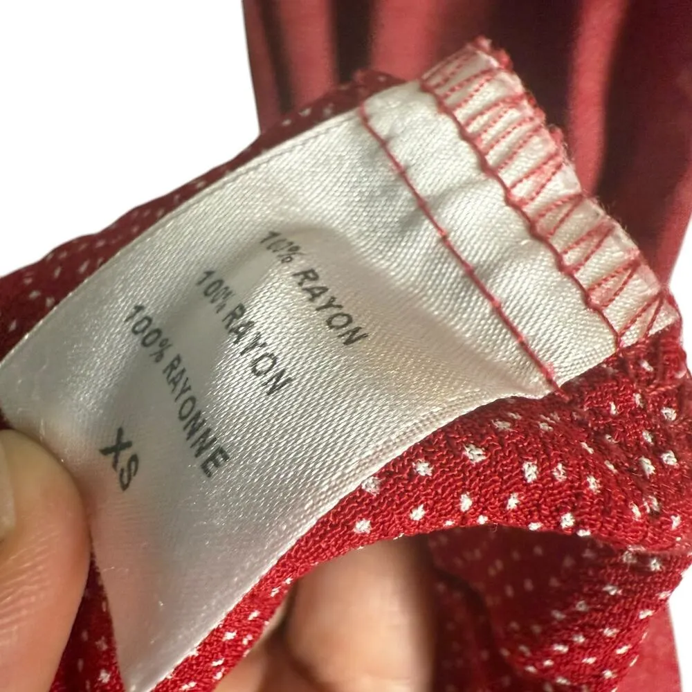 Rachel Pally Mini Dot Cilla Red Sleeveless Maternity Maxi Dress Size XS - Image 9