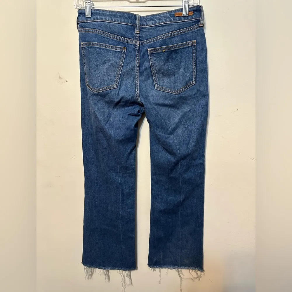 Pilcro And The Letterpress Anthropologie High Rise Flare Size 25‎ Raw Hem Medium - Image 5