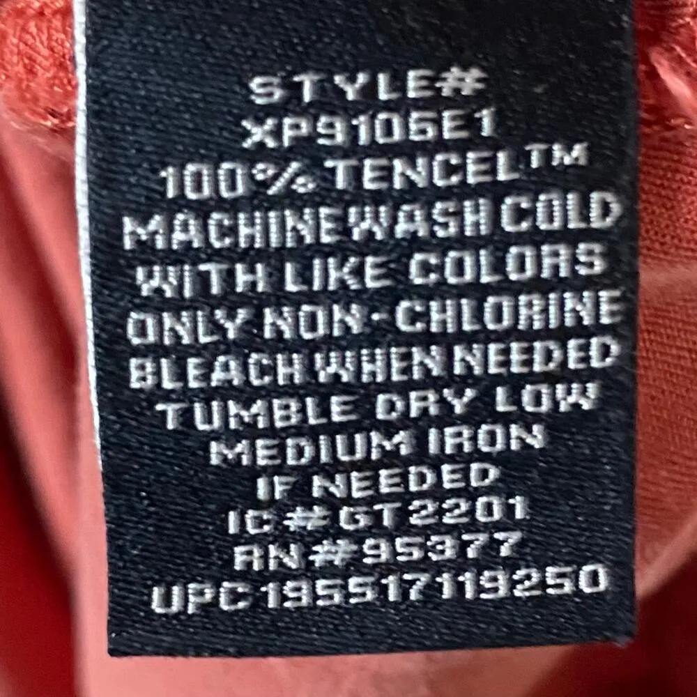 SOCIAL STANDARD BY SANCTUARY Tencel Relaxed Fit Pull On Pants Rust Red Large - Image 6