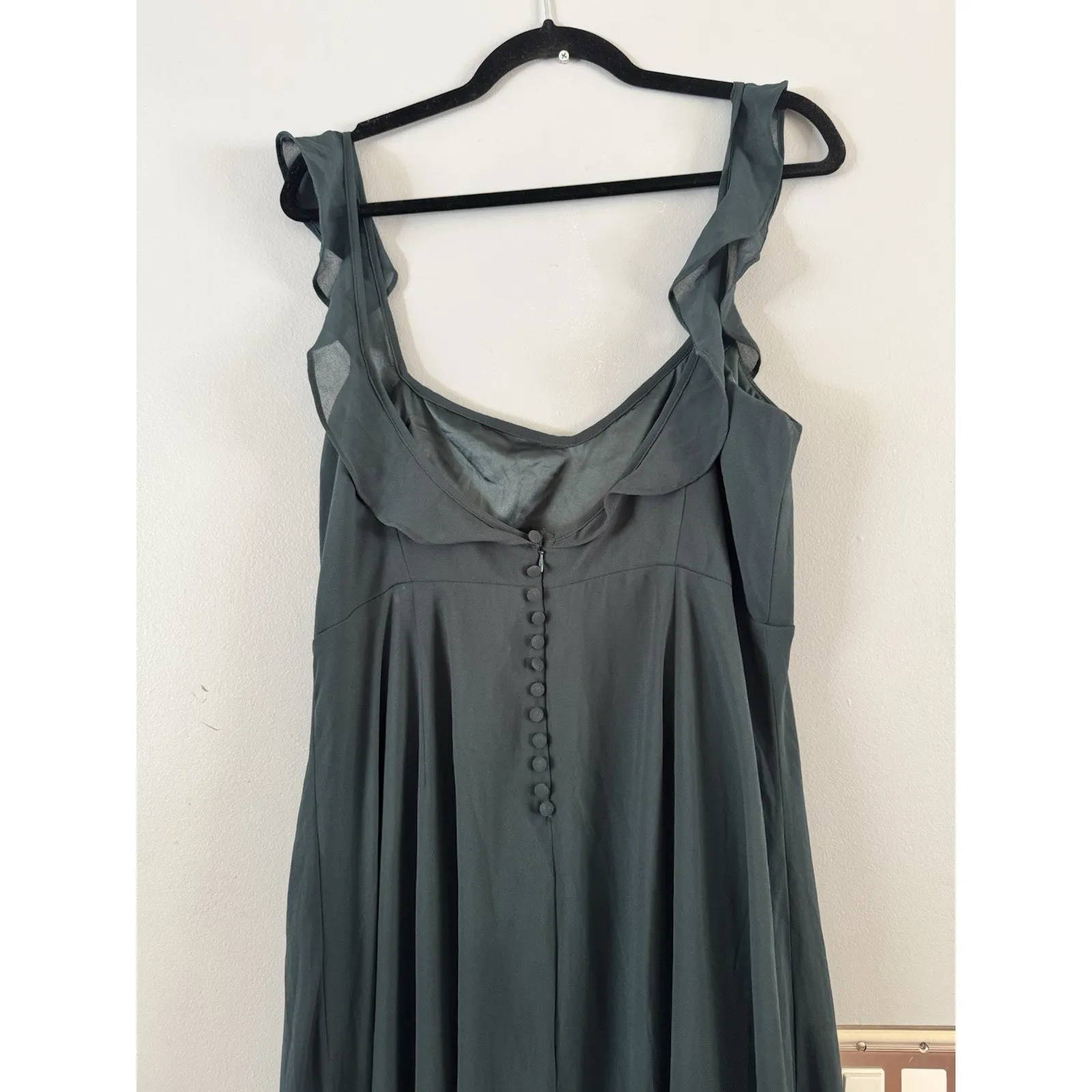 NWOT Lulus Dreamy Admiration Emerald Green Ruffled Maxi Dress Size XL - Image 8