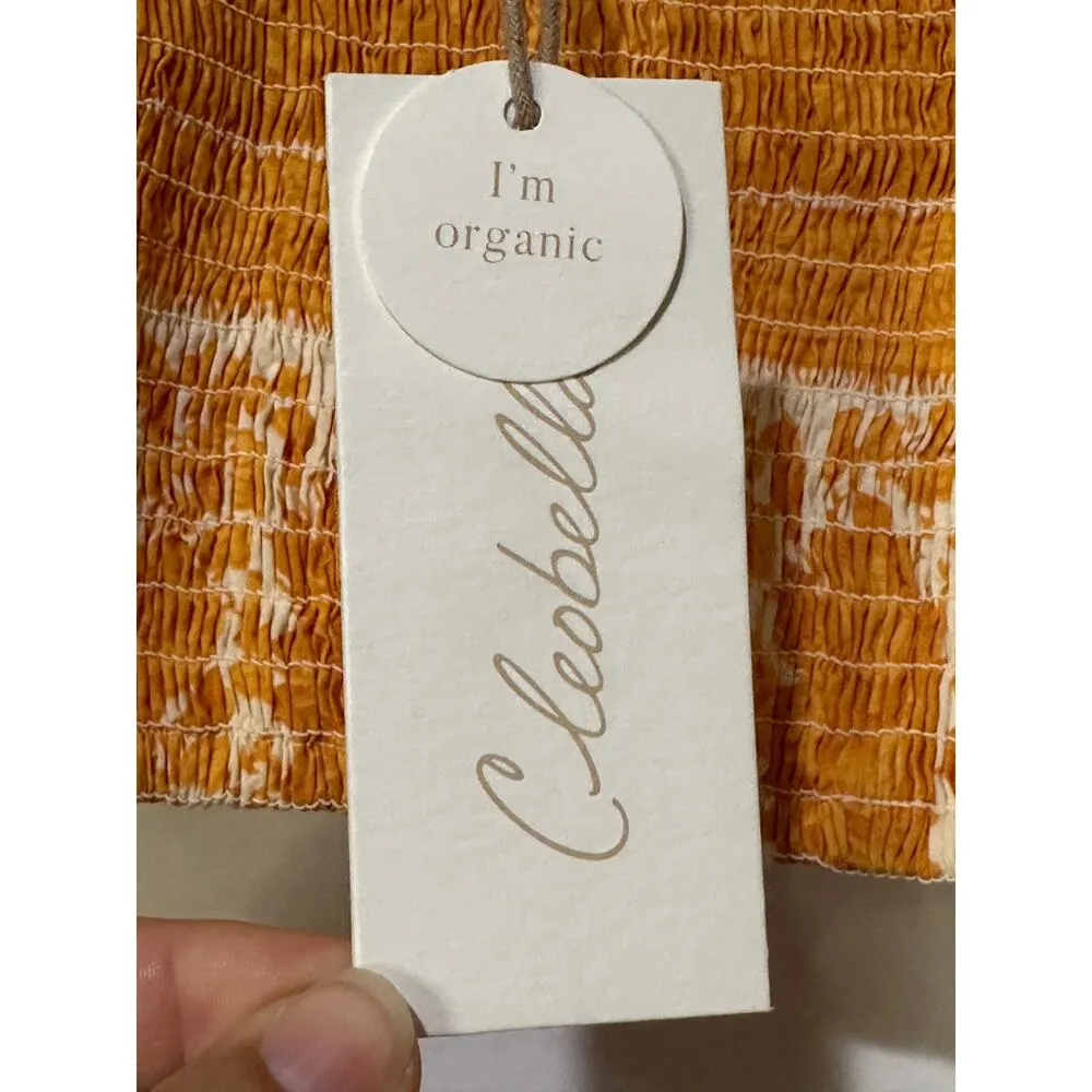 Cleobella Everly V-Neck Puff Sleeve Crop Top Size Medium NWT Coastal Boho - Image 7