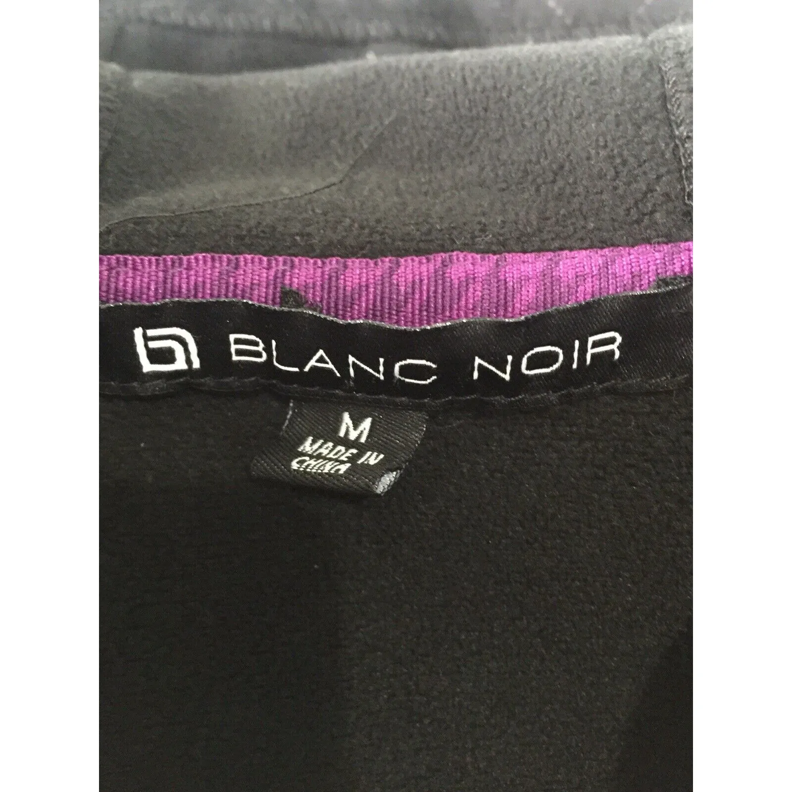 Blanc Noir Zip Front Hooded Active Utility Jacket Windbreaker Black Size Medium - Image 8