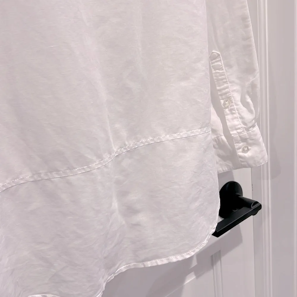 Opus Fredda Regular Shirt Blouse in Linen Mix Button Down White Size M - Image 7