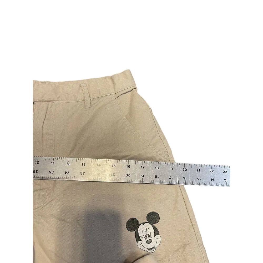Mickey Unlimited Shorts Vintage Women's Beige Chino Walking Hi Rise Size 13/14 - Image 6