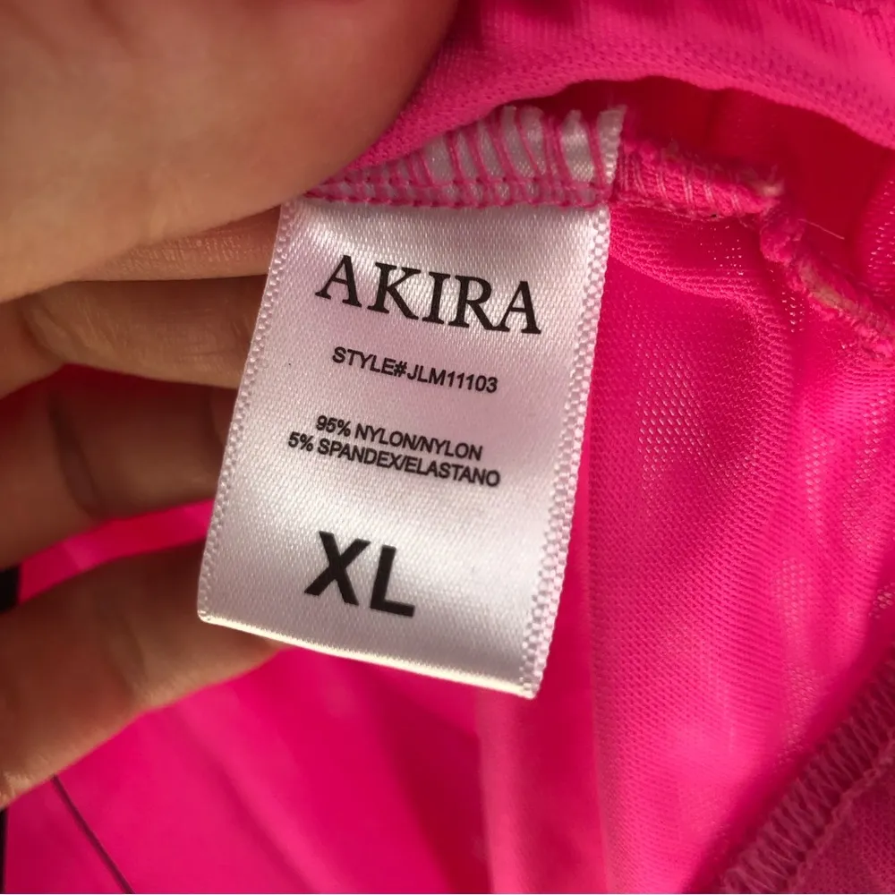 ostrich feather cropped halter top hot pink mesh zipper back women’s XL - Image 6