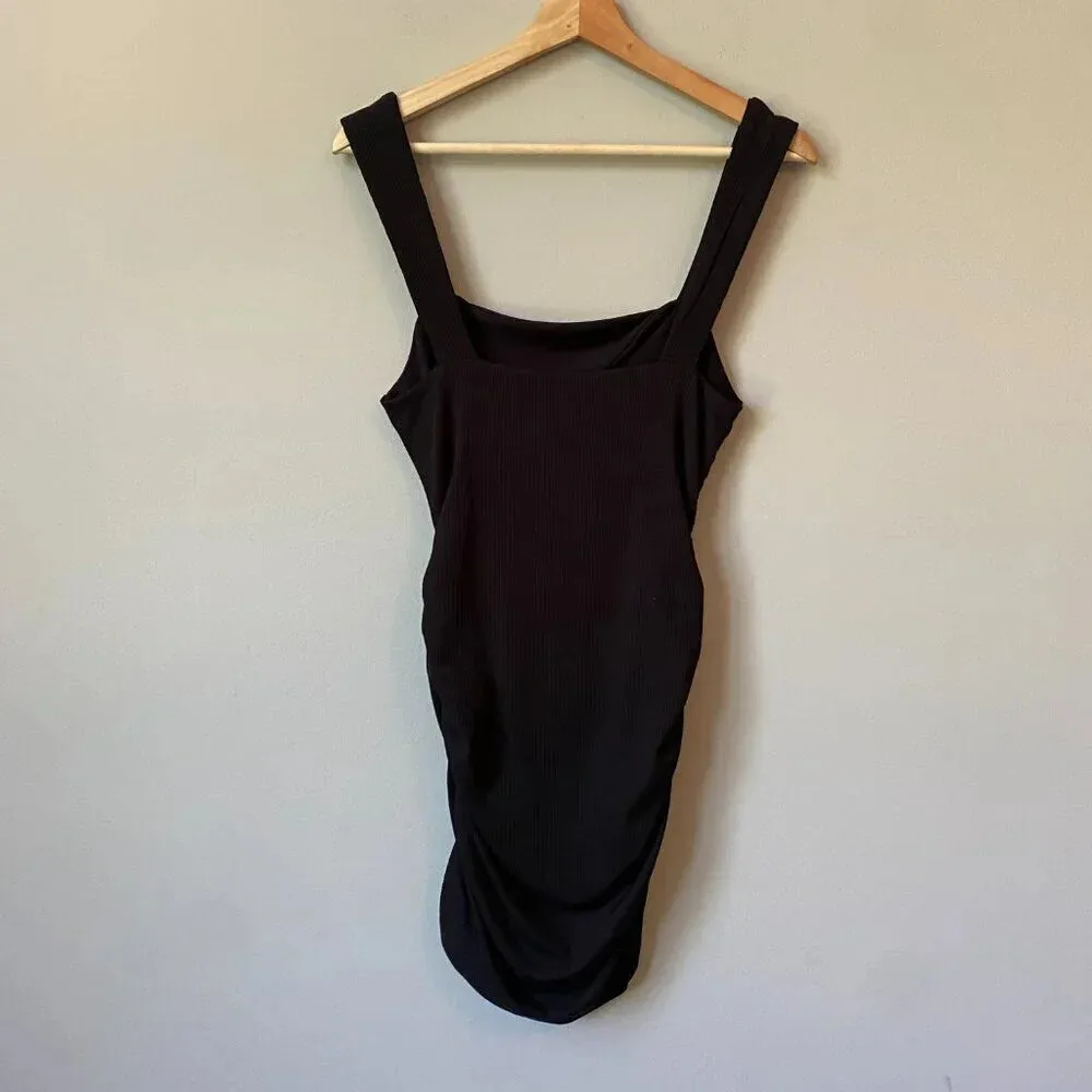 Mable Womens Medium Bodycon Cut Out Front Twist Mini Party Going Out Black Dress - Image 10