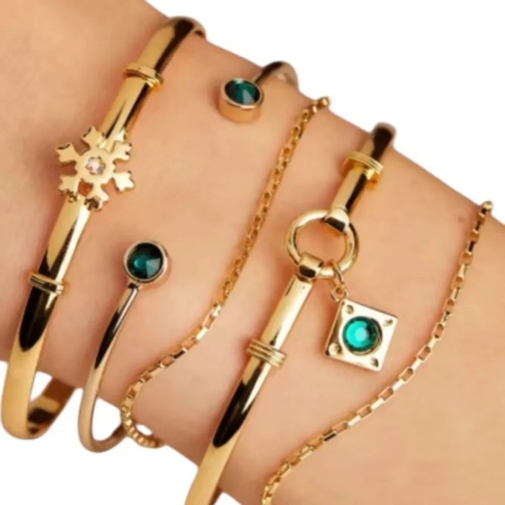 ALEX + ANI EMERALD FLEX CUFF BRACELET - Image 2