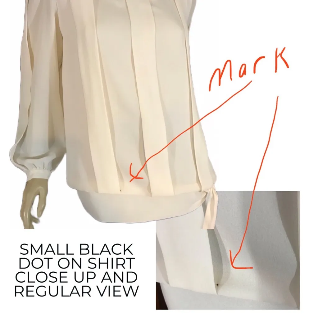 VINTAGE 1990'S CHIMNEY RIDGE CREAM PLEATED, TIE WAIST, CROCHET LACE BLOUSE (12) - Image 11