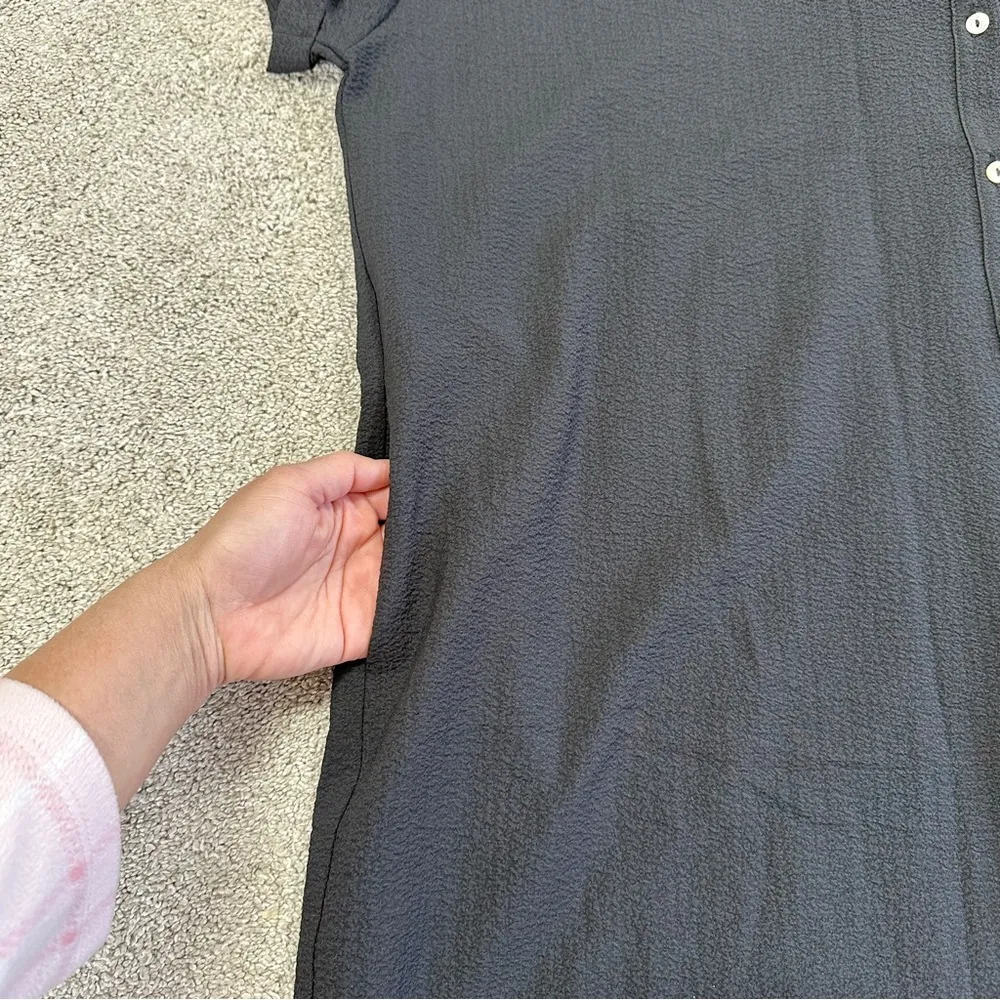 Show Me Your Mumu Buoy Button Down Shirt Midi Dress Shortsleeve in Black XL - Image 11