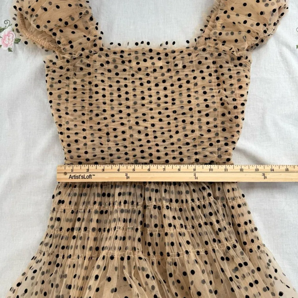 DÔEN Pamelina Dress in Cream w/ Black Polka Dots XXS (belt not included) - Image 7