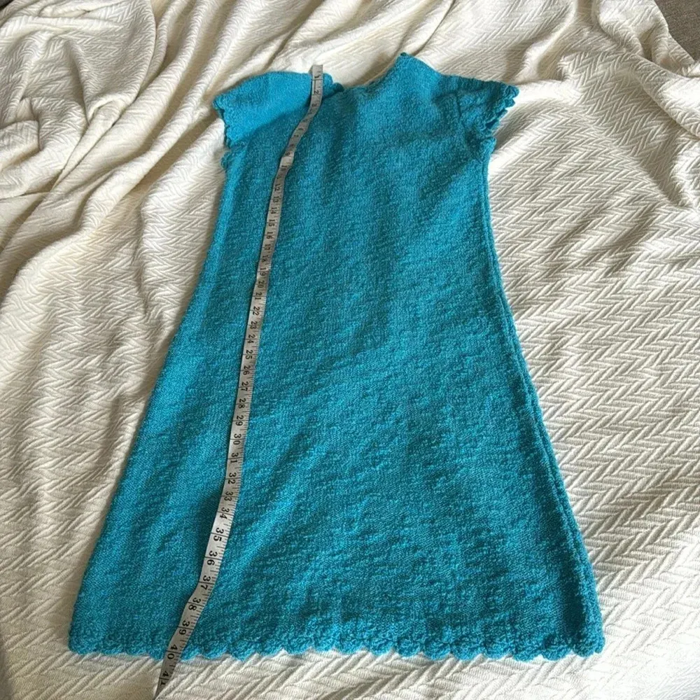 St. John Knits turquoise teal blue knit dress classic vintage Flawless Condition - Image 13