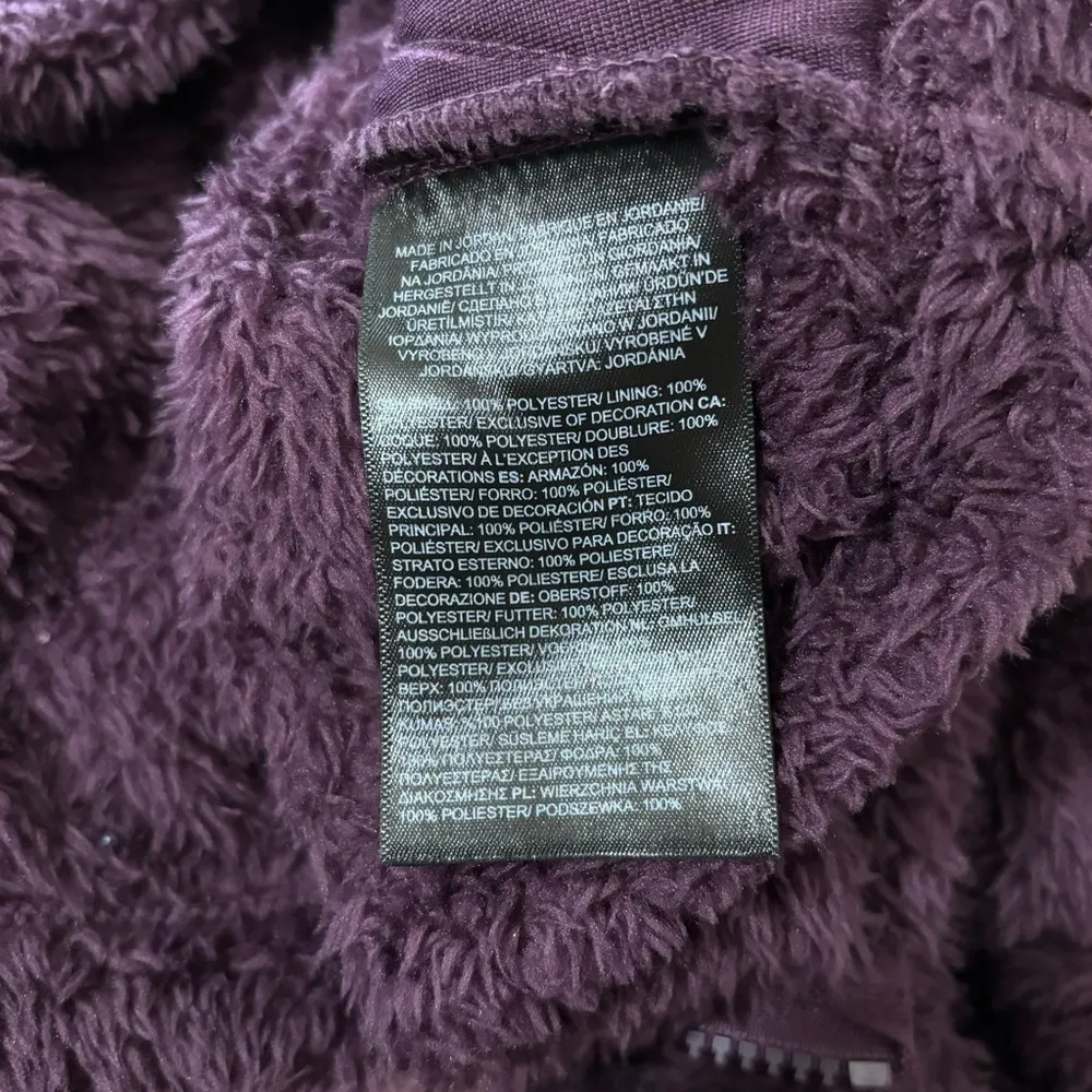 Women’s The North Face dark purple high pile fleece pullover size small - Image 9