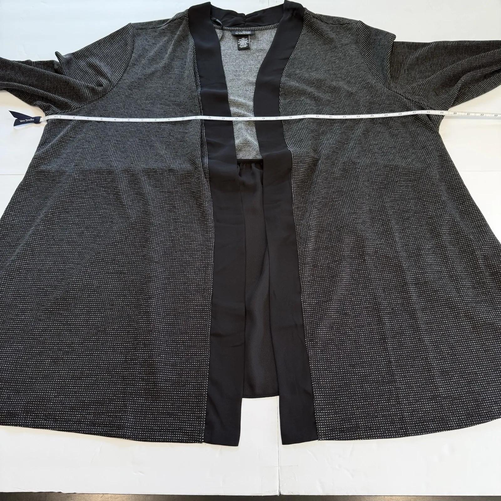 Catherines Any Wear Black Gray Twist Tank Top‎ Open Chiffon Back Cardigan 4X - Image 5