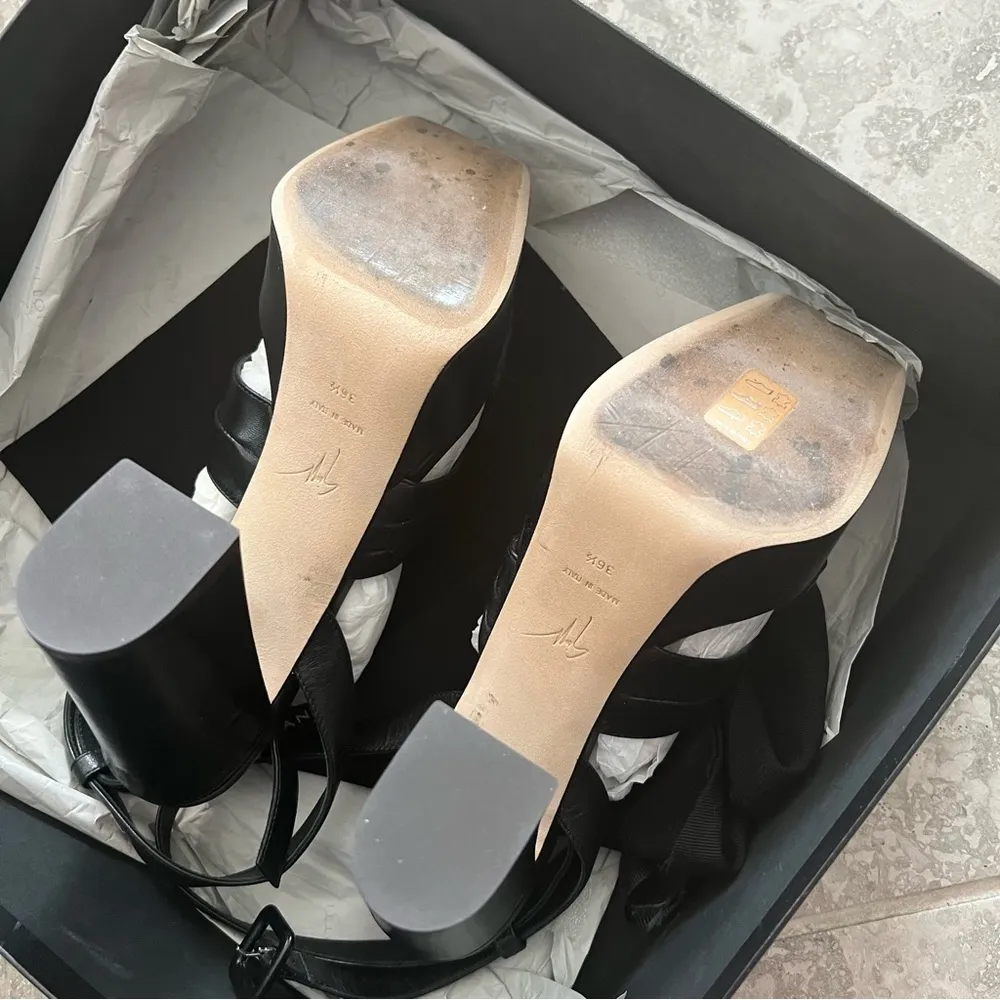 Giuseppe Zanotti Black Platform Heels, Size EU 36.5, Retail $995.00 - Image 14