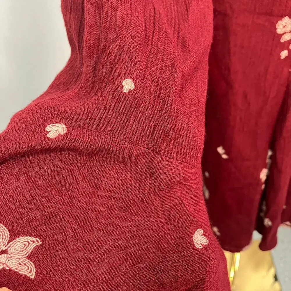 Free People Jasmine Floral Embroidered Mini dress 4 boho fairy As seen on TV - Image 7