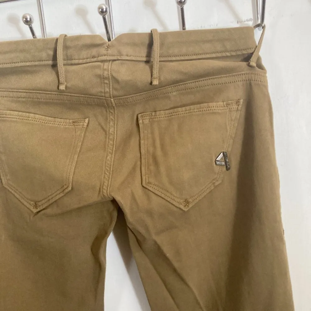 Cycle of Italy women's size 25 low rise olive green jeggings skinny pants 25x31 - Image 6