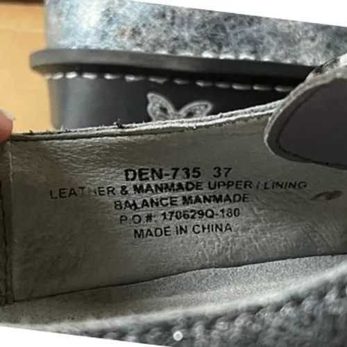 Alegria DEN 735 Mary Jane Comfort Shoes Womens Size 37 Metallic Silver Leather - Image 3